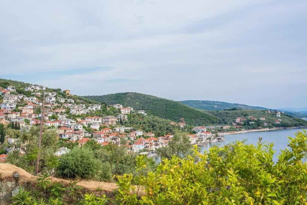 Seaside House With View Over Pagasitikos Афиссос Экстерьер фото
